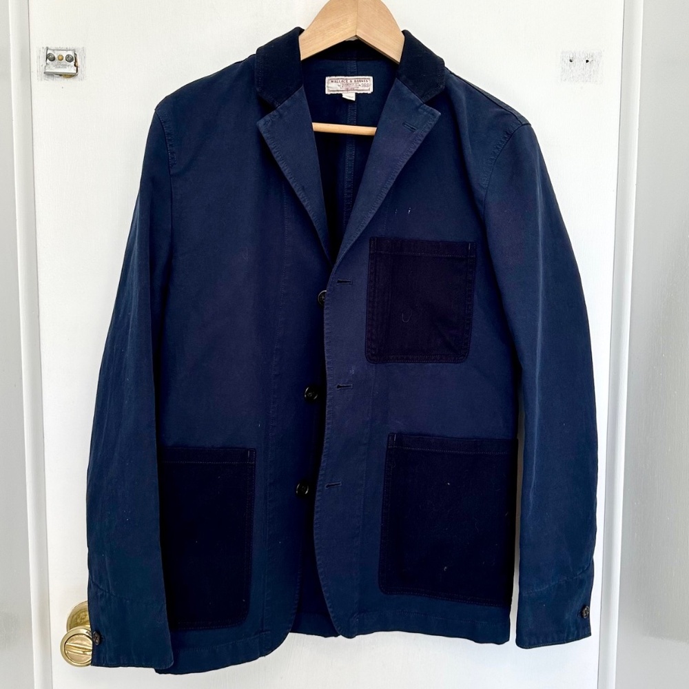 Men's Wallace and Barnes Men's jacket Cotton/Linen Blue, size 36S